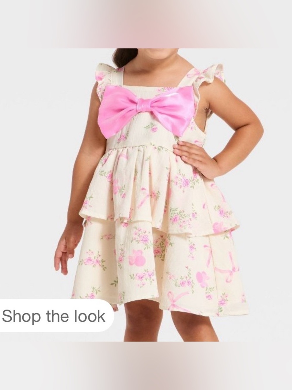 Toddler girl Disney Minnie Mouse Floral Bow Gauze dress 4T
